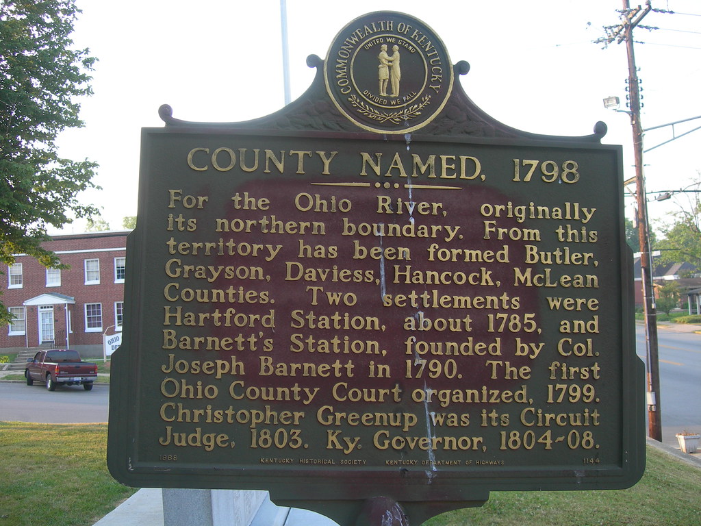 Ohio County Historic Marker Hartford, Kentucky Jimmy Emerson, DVM