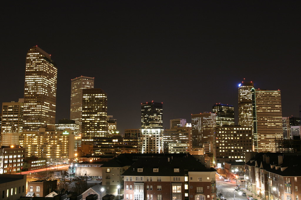 Denver Nightscape The Denver skyline at night. Dag Peak Flickr