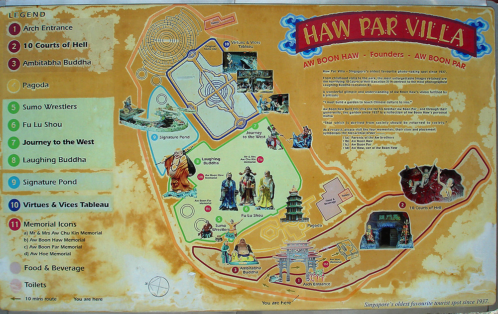 Haw Par Villa map Here's a map of the grounds. Hmm... I th… Flickr