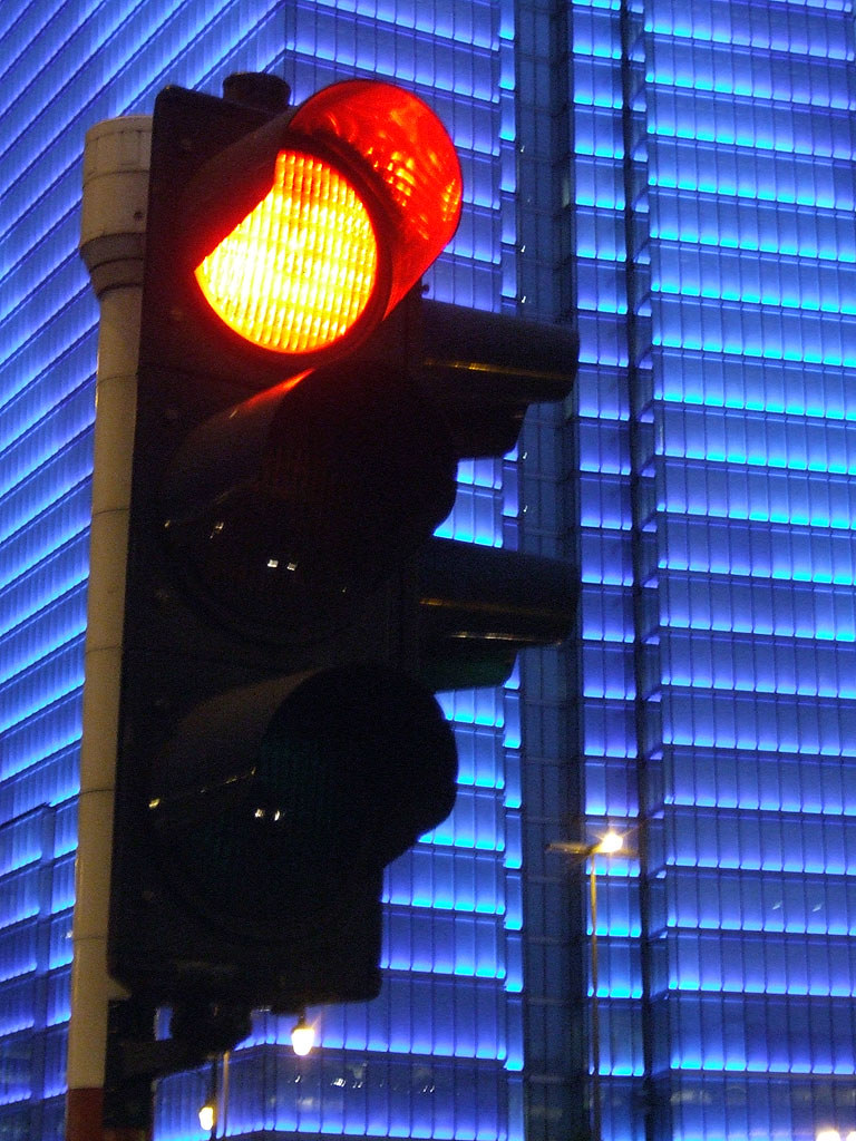 Red or blue light district? Back to the same building as a… Flickr