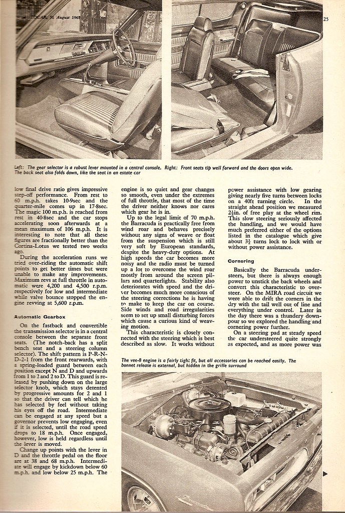 Plymouth Barracuda Road Test 1967 (3) PGN5E Untaxed sinc… Flickr