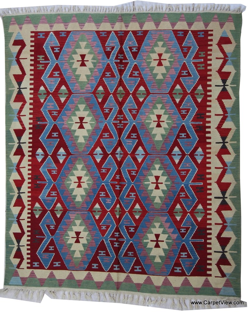 Oushak wool kilim rug Turkish woolen kilimrug is made usi… Flickr