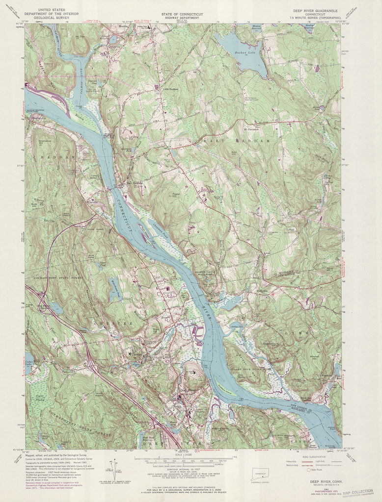 Deep River Quadrangle 1971 USGS Topographic 124,000 Flickr