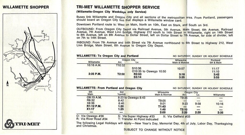 Misc old TriMet schedules Jason McHuff Flickr