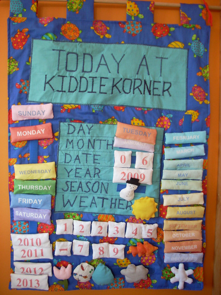 Wall Calendar Fabric wall calendar made for E and Z's dayc… Flickr