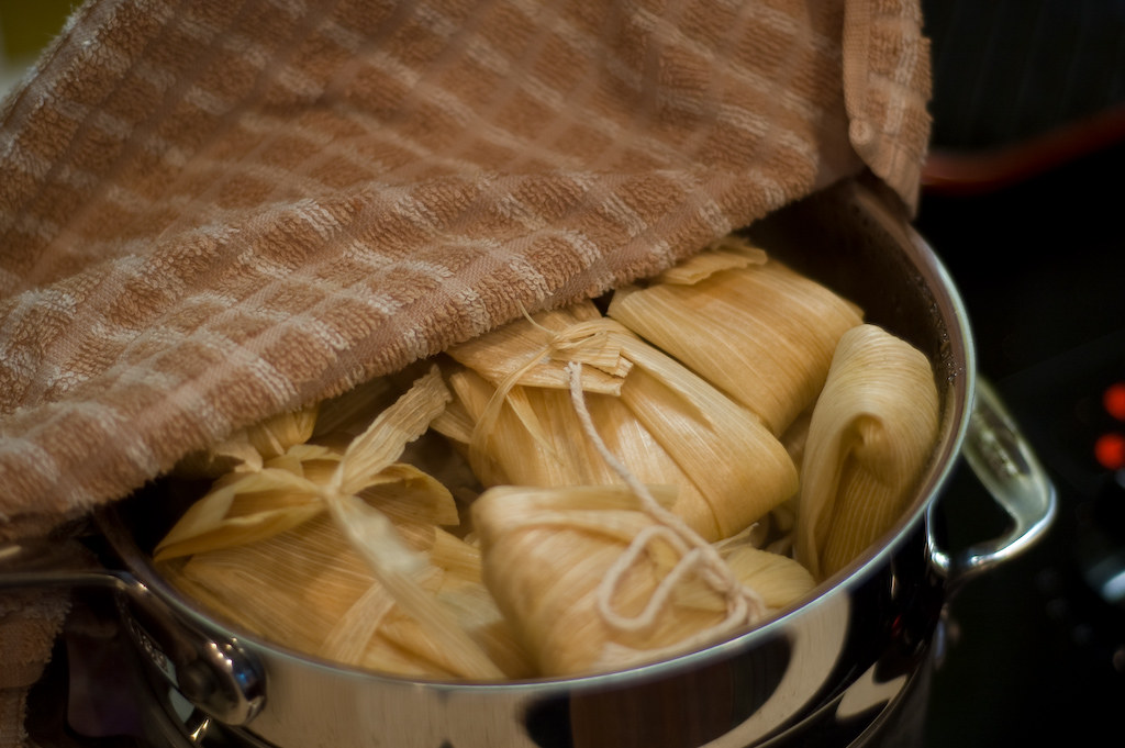 roasted corn tamales we had to tie one with string because… Flickr