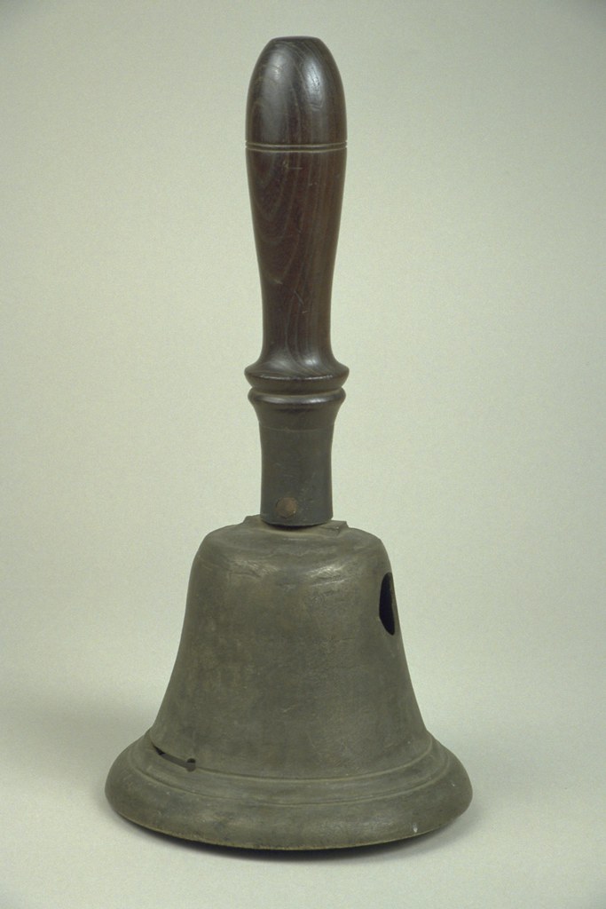 Hand bell Handbells like this were used to gain the attent… Flickr