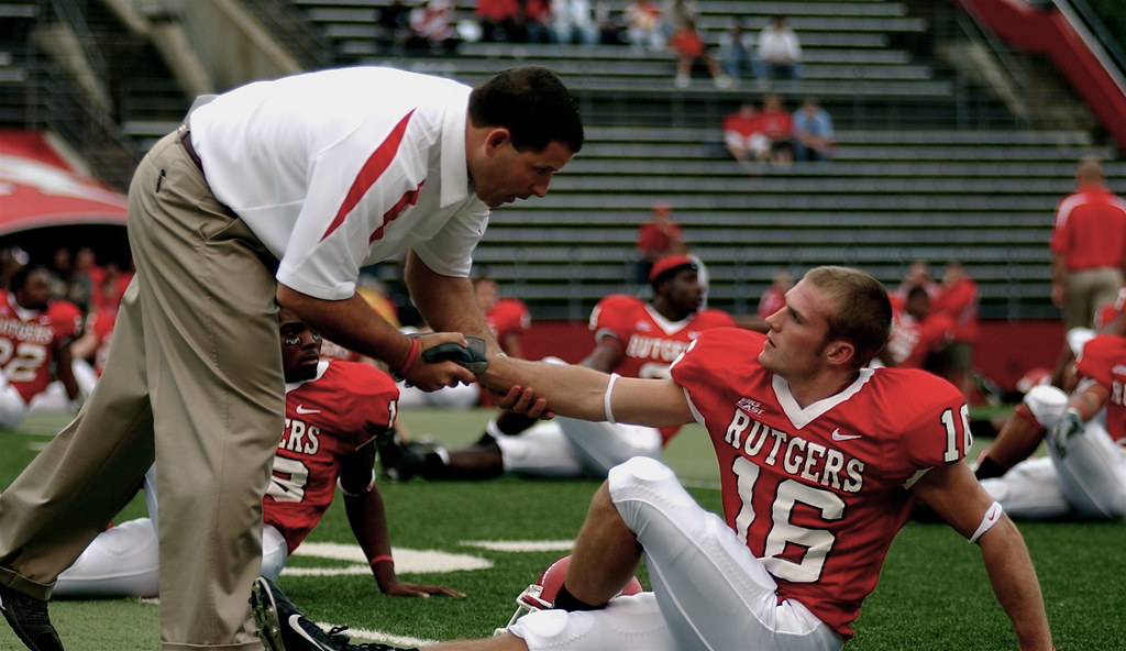 Schiano Pep Talk Coach Greg Schiano gives a pep talk to a … Flickr