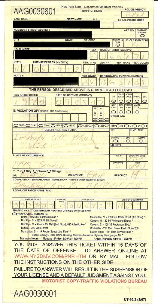 Cell phone ticket Flickr