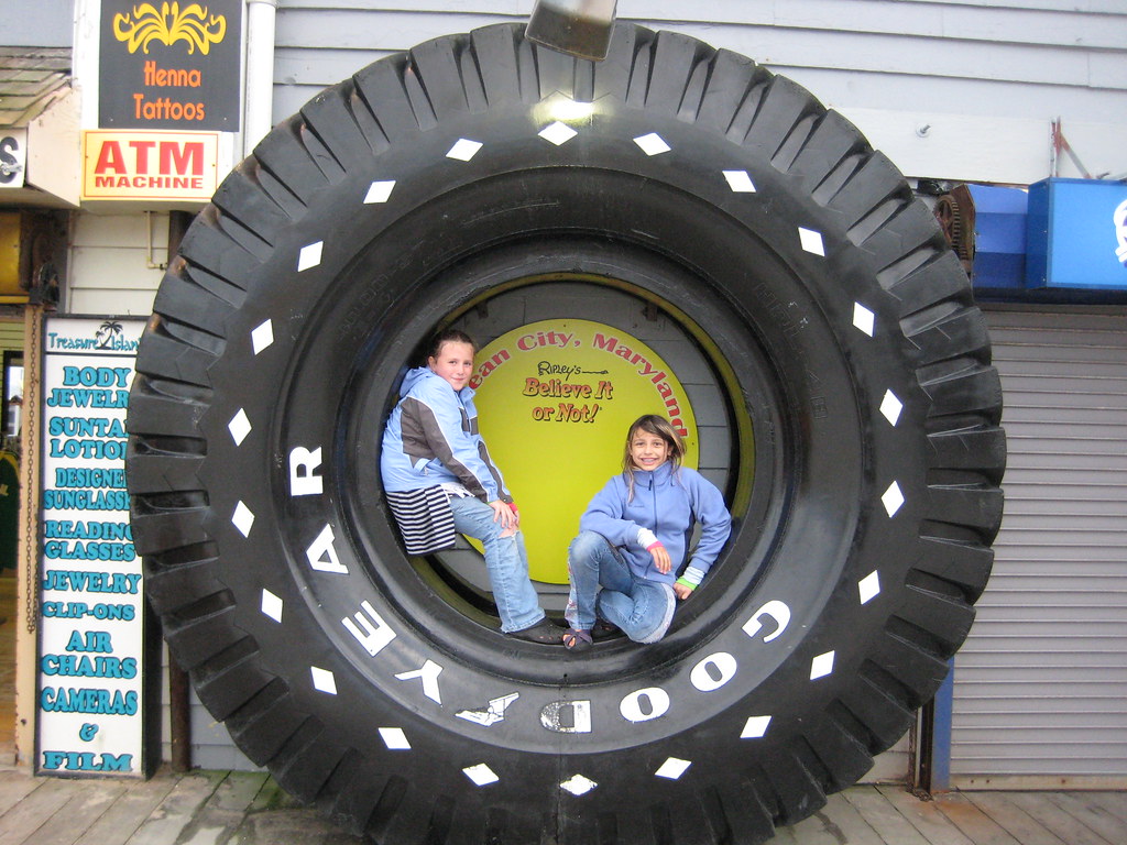 Big Tire Big tire with kids at Ocean City, MD Dave Woodward Flickr