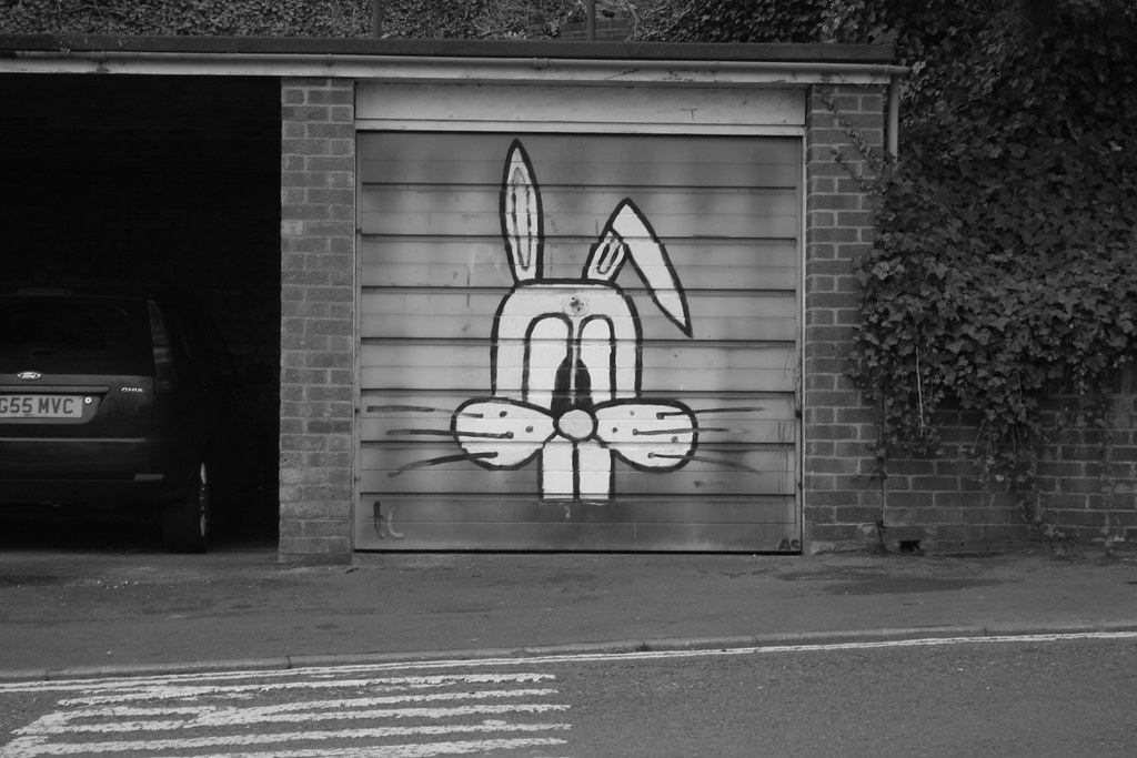 Garage Door on Harvey Road Rabbit painted on a garage door… Flickr
