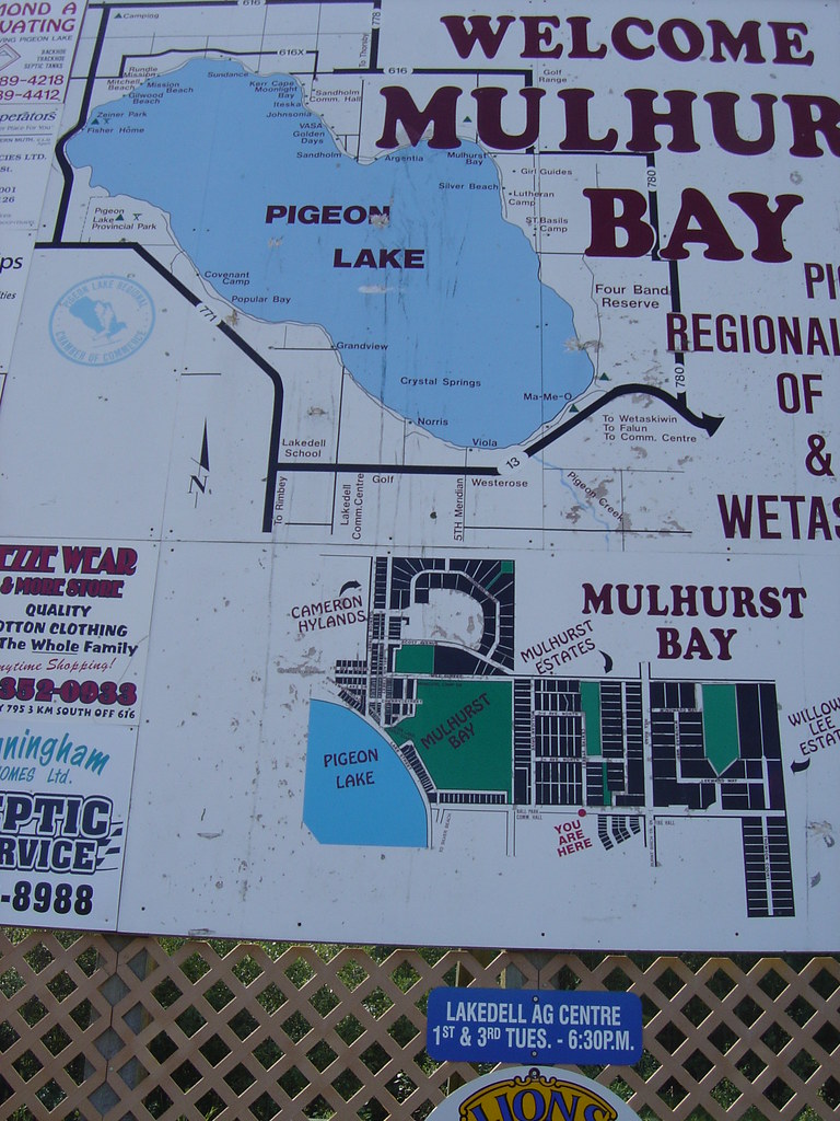 Pigeon Lake and Mulhurst Bay Map Lia Rogers Flickr