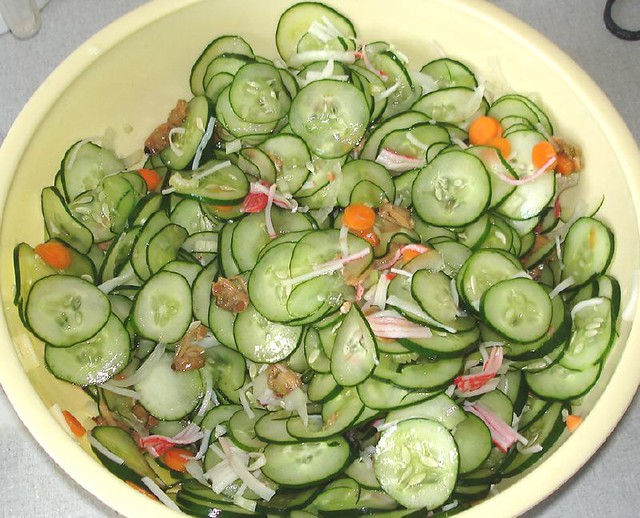 Namasu Japanese salad cucumber, carrots, crab, clams, et… Flickr