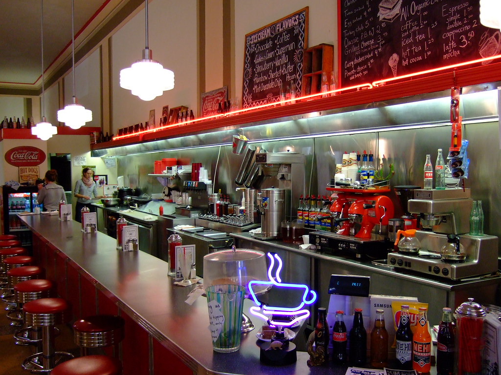 The Soda Fountain in the old FW Woolworth store, Asheville… Flickr