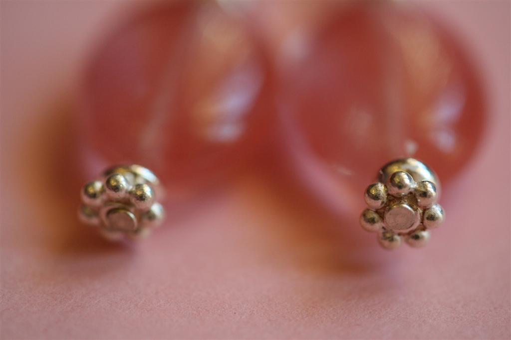 Peach Earrings Please see my profile for more info… Flickr