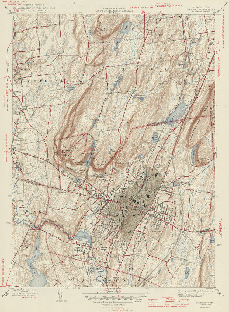 Meriden Quadrangle 1946 USGS Topographic Map 131,680 Flickr