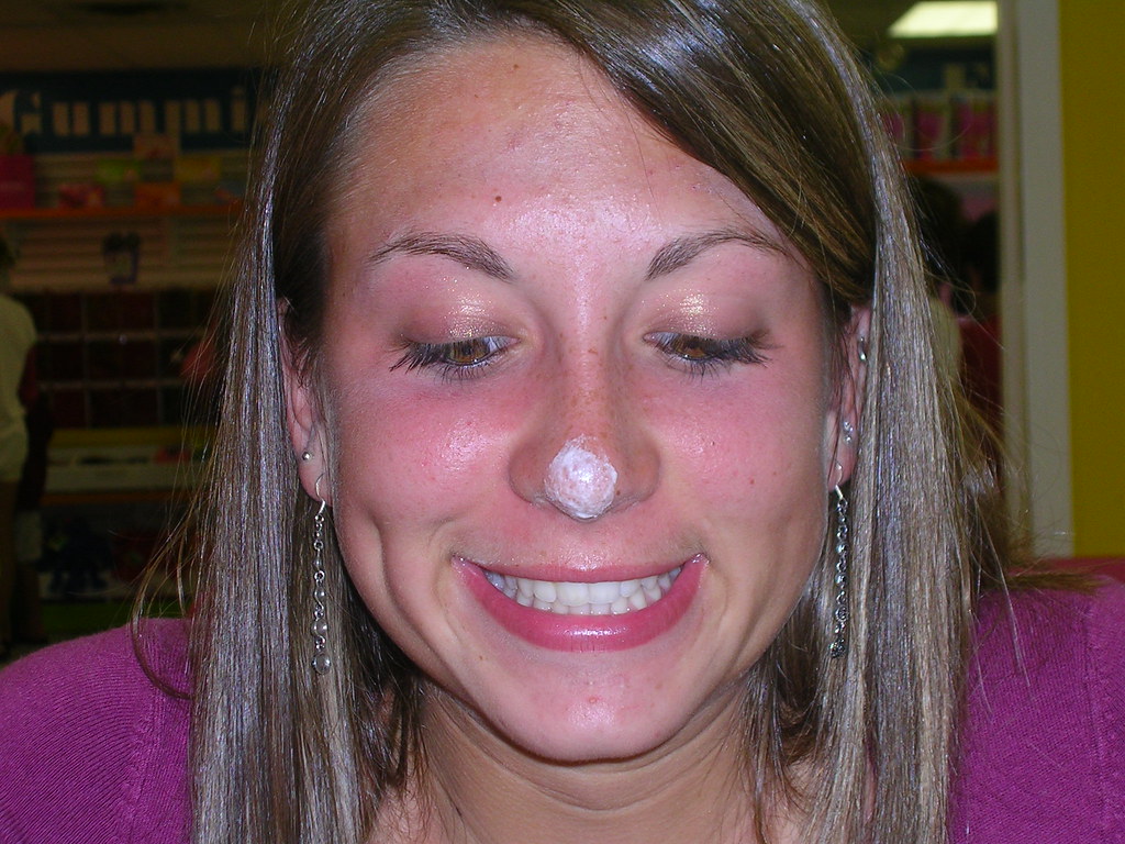 sharing the whipped cream with my nose supersarah3390 Flickr