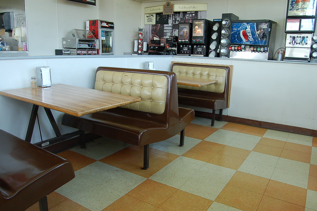 Hope Gas Station I really liked those booths, very nice. W… Flickr