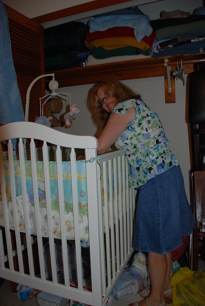 Putting Everett In The Crib The crib is half in the closet… Flickr