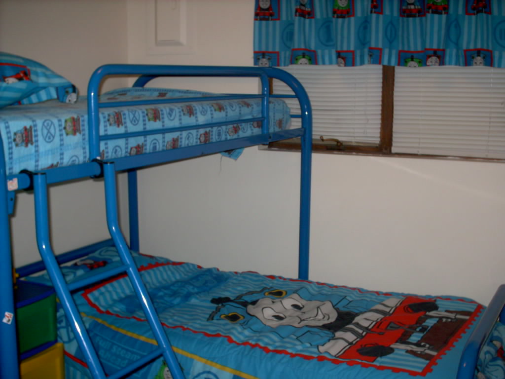 Brand new bunk beds and Thomas bedding! bunk beds Jen Flickr