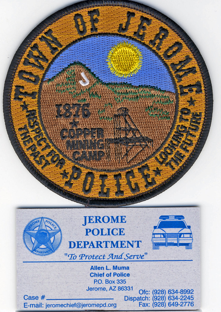 Jerome AZ Police Arm patch worn by the Jerome Police Depar… WSKH