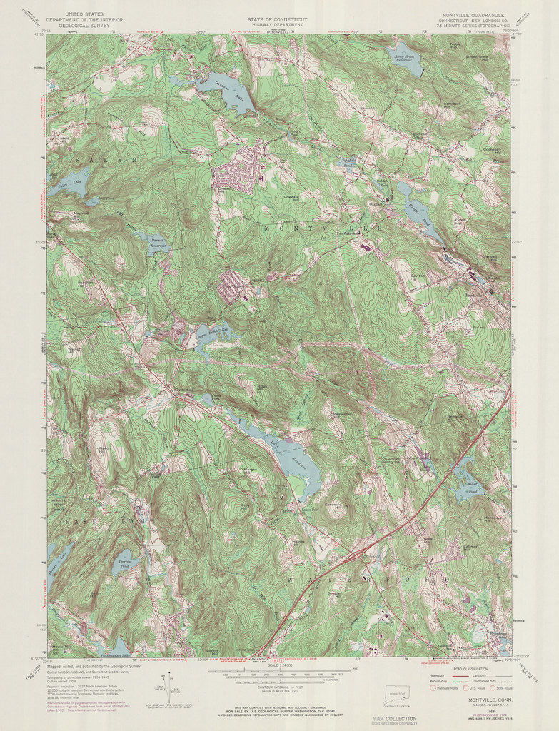 Montville Quadrangle 1970 USGS Topographic Map 124,000 Flickr