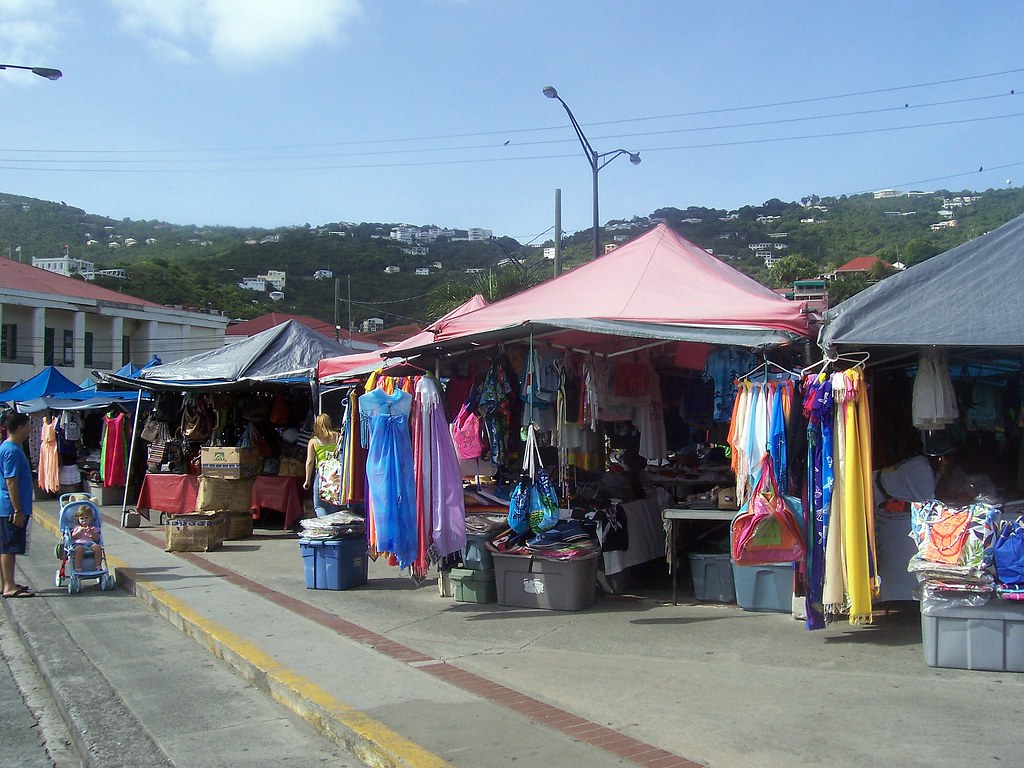 Market in downtown St. Thomas Cate O'Malley Flickr