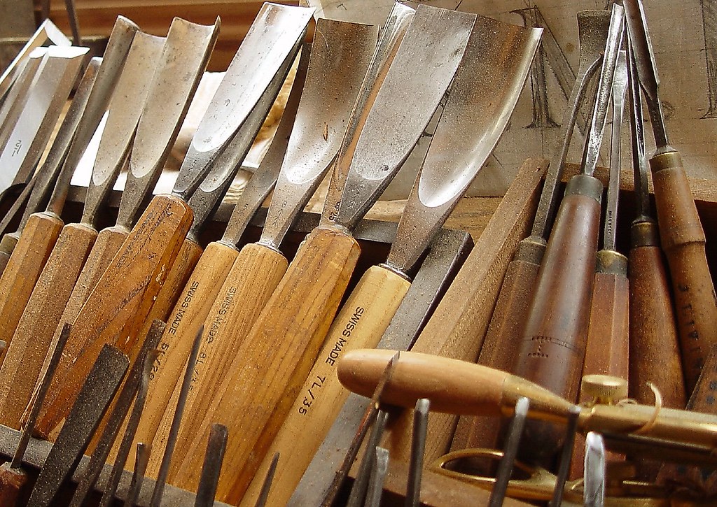 woodcarver's tools Owned by a boat builder. wortenoggle Flickr