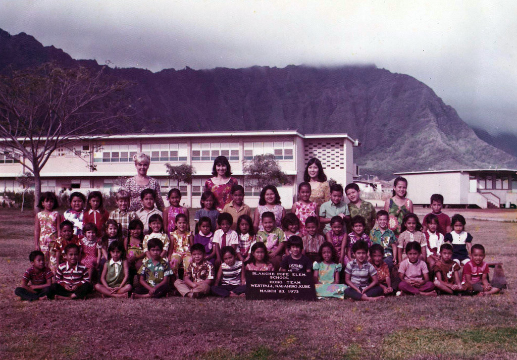 School picture Blanche Pope Elementary School, Waimanalo. … Flickr