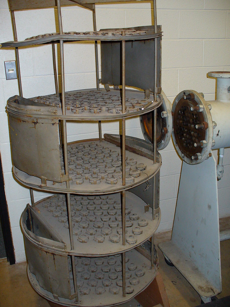 Distillation Column Valve Trays This is a stack of trays t… Flickr