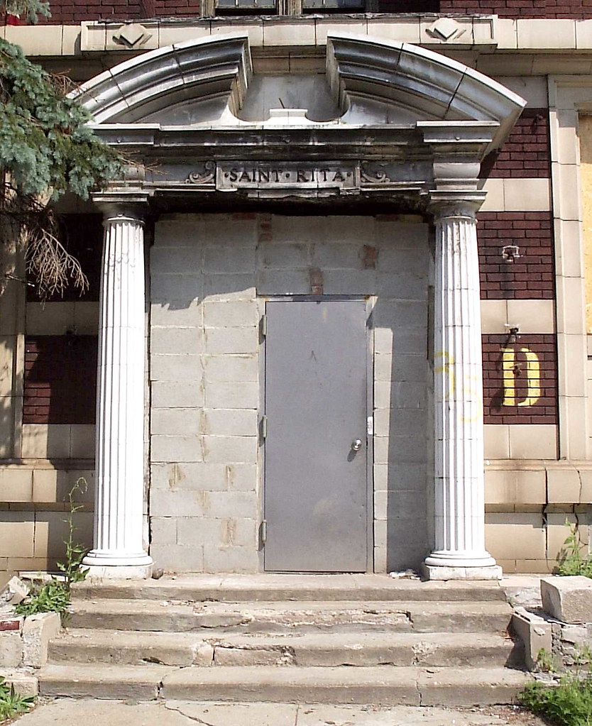 Entrance Saint Rita ApartmentsDetroit MI A broken pedim… Flickr