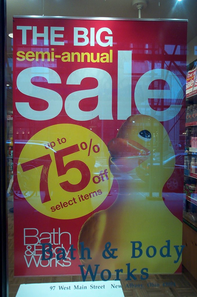 Bath & Body Works window display. 141 Fifth Avenue. Michael Daddino