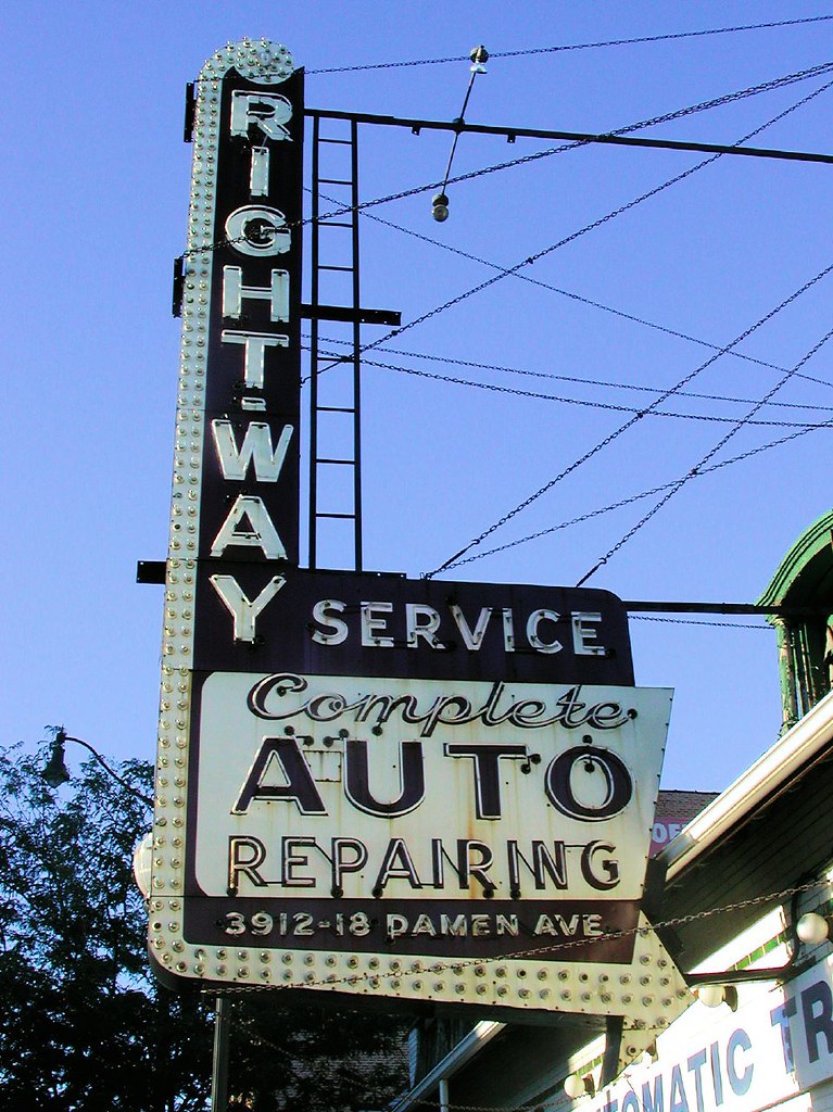 Rightway Auto Service Sign Rightway Auto Service 3912 N Da… Flickr