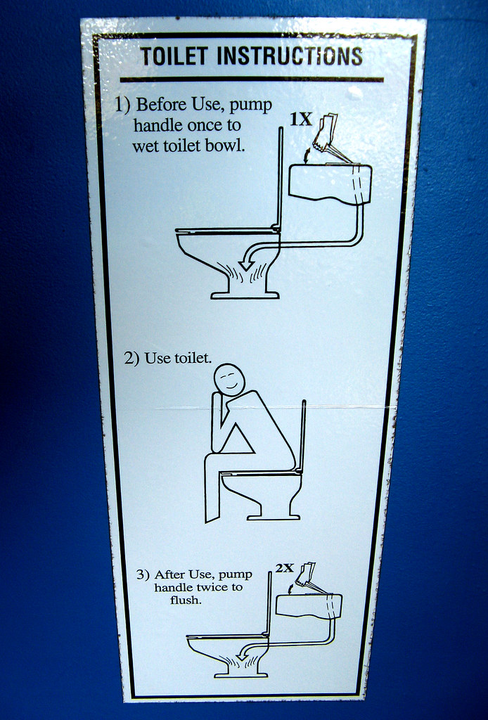 toilet instructions spotted inside a portapotty on the won… Flickr