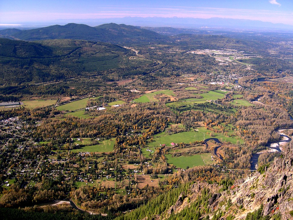 looking west North Bend are, over Issaquah to Bellevue, La… Flickr