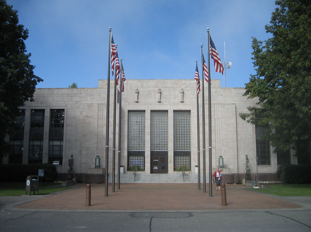 Bellingham WA City Hall Cool looking WPA Era city hall. Fo… Flickr