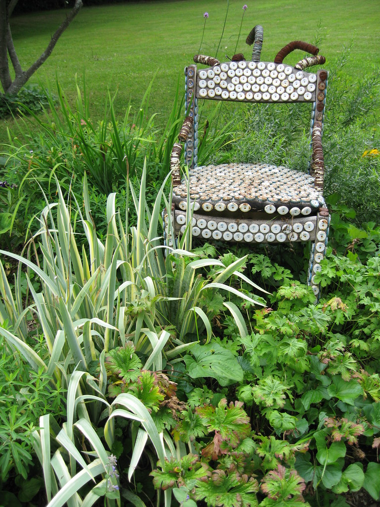 Bottle Cap Chair In Melissa's garden Lauren Jolly Roberts Flickr