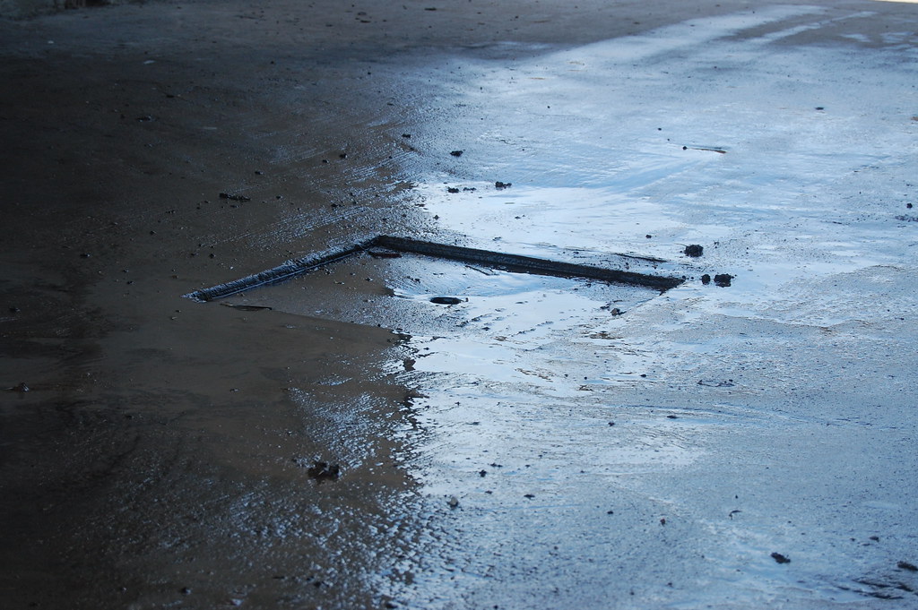 Slippery When Wet. The floor of a car wash in Port Aransas… Delwin