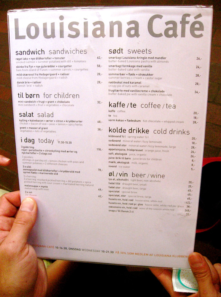 Louisiana Cafe Menu a photo on Flickriver