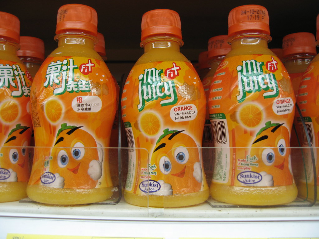 Mr Juicy orange drink bottle Hubbers Flickr