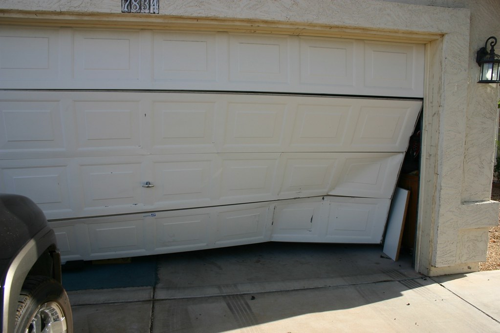 Wrecked Garage Door dr.coop Flickr