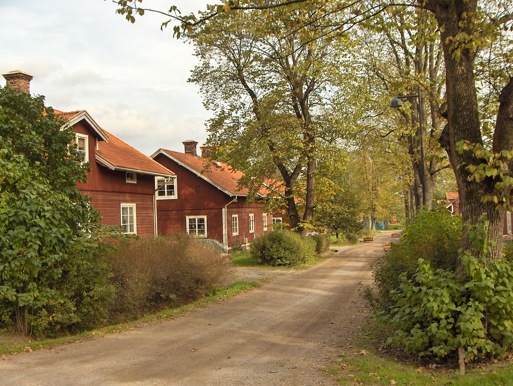 småhus området Built 1870 at Hushagen in Borlänge Sweden. gissa