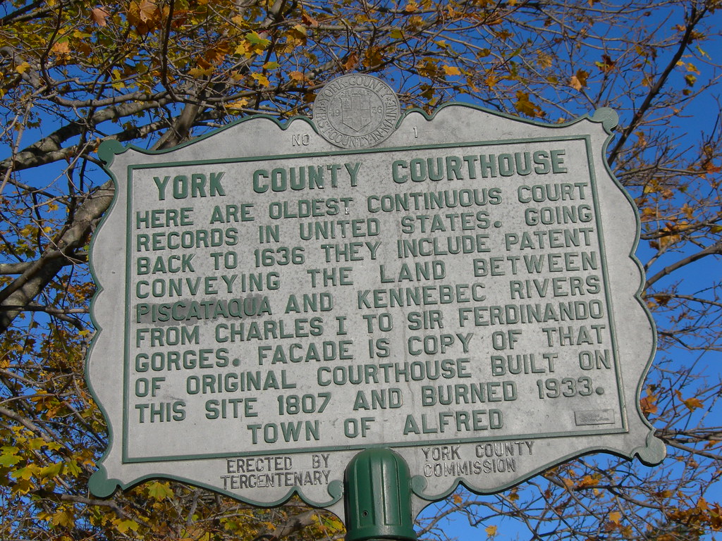 York County Courthouse Historic Marker Alfred, Maine Jimmy Emerson
