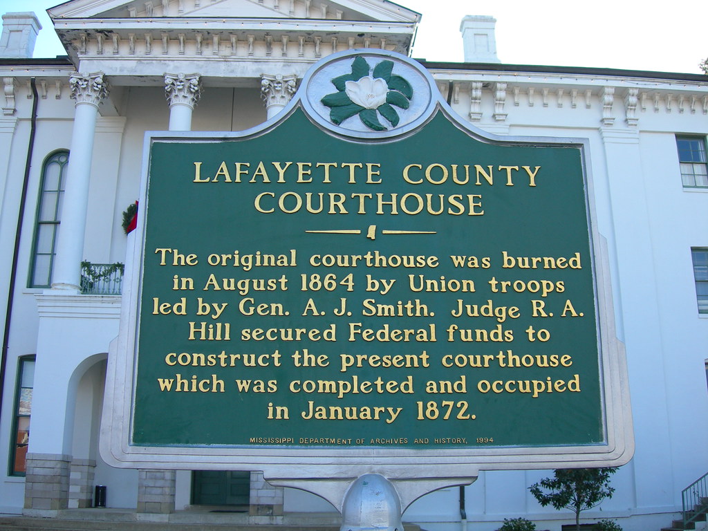 Lafayette County Courthouse Marker Oxford, Mississippi Jimmy