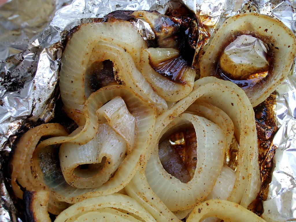 Grilled Onions seasoned with olive oil, salt, and pepper, … Flickr