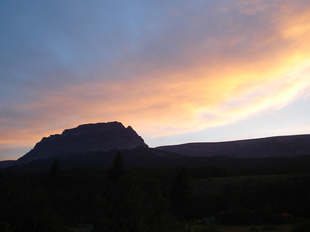sunset in montana our first night in glacier park. not bad… Bob