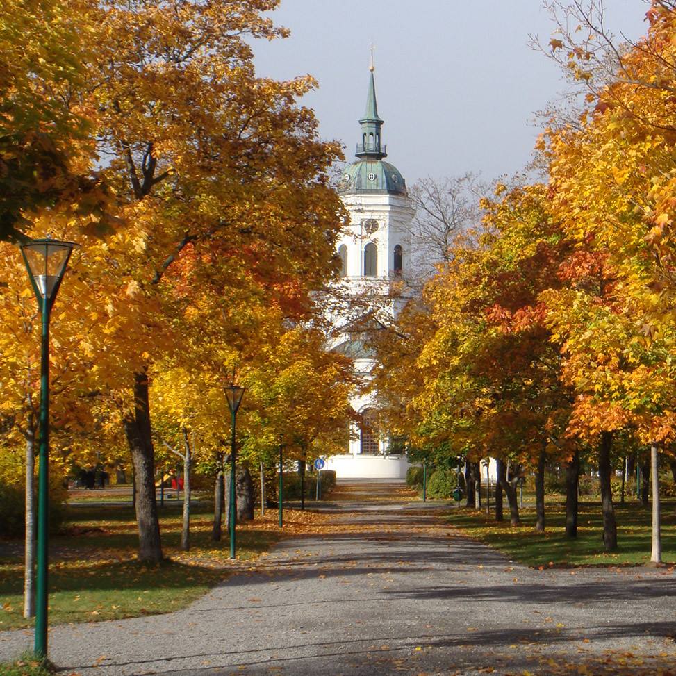 Härnösand, domkyrkan Från stadsparken. Siv Andersson Flickr