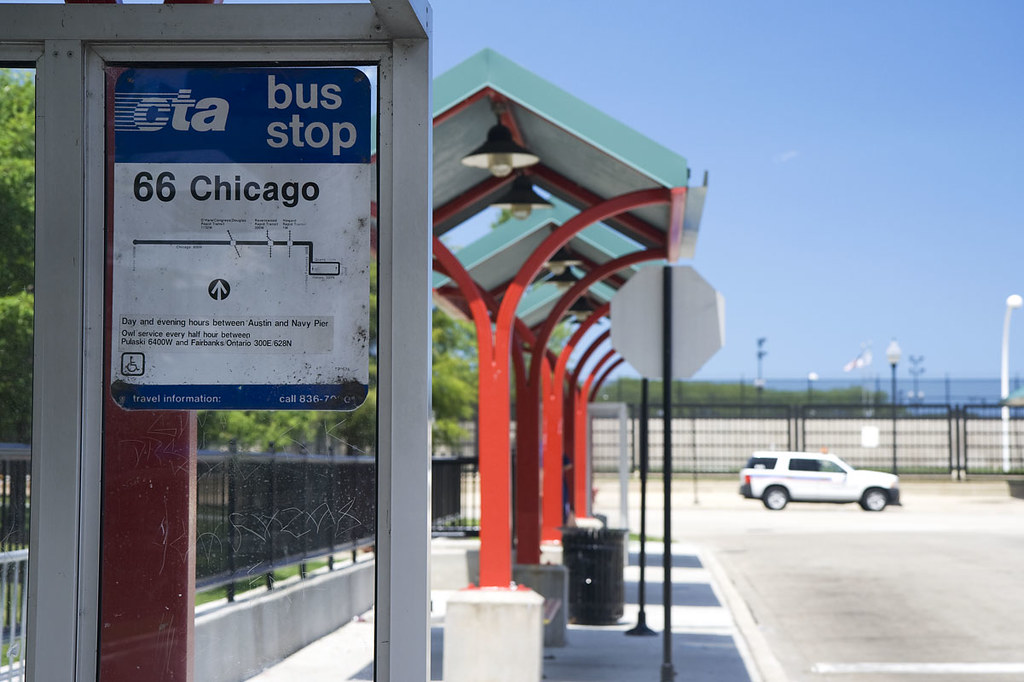 Navy Pier Bus Stop Joe Nicholl Flickr