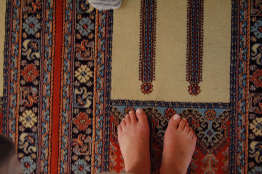 Prayer rug in the Blue Mosque Dana McMahan Flickr