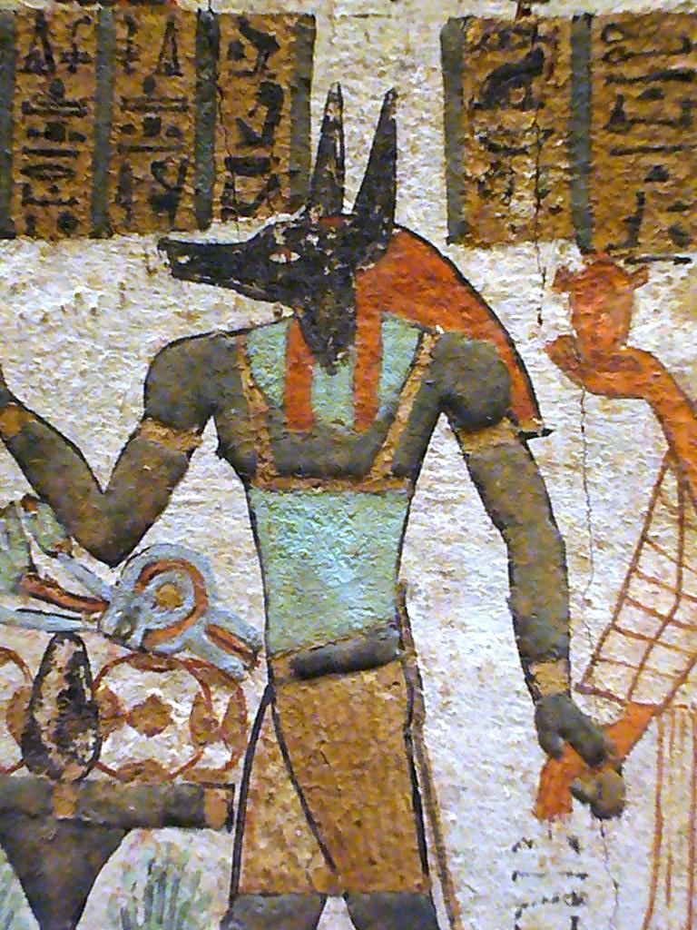 Ancient Egyptian wall painting depicting Anubis a photo on Flickriver